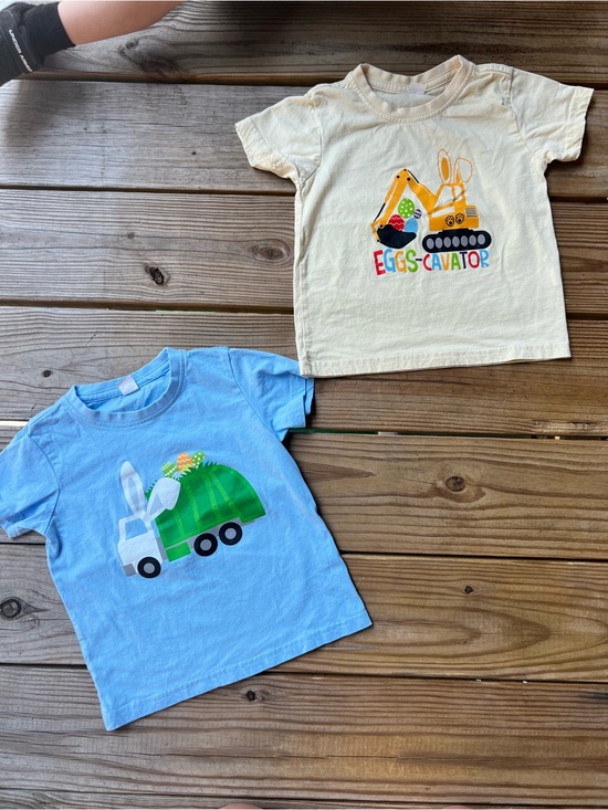 Other - Toddler 3T Easter Bunny & Excavator T-Shirts